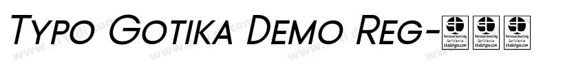 Typo Gotika Demo Reg字体转换